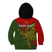 Custom Papua New Guinea Eastern Highlands Province Kid Hoodie PNG Birds Of Paradise Polynesian Arty Style LT03 - Polynesian Pride