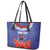 FAST Party Samoa Leather Tote Bag Ula Fala Teuila Polynesian Tapa Pattern