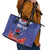 FAST Party Samoa Leather Tote Bag Ula Fala Teuila Polynesian Tapa Pattern