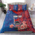 CHOGM FAST Samoa 2024 Bedding Set Samoan Tapa Tribal and Ornament Pattern with Hibiscus