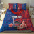 CHOGM FAST Samoa 2024 Bedding Set Samoan Tapa Tribal and Ornament Pattern with Hibiscus