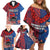 CHOGM FAST Samoa 2024 Family Matching Off Shoulder Short Dress and Hawaiian Shirt Samoan Tapa Tribal and Ornament Pattern with Hibiscus