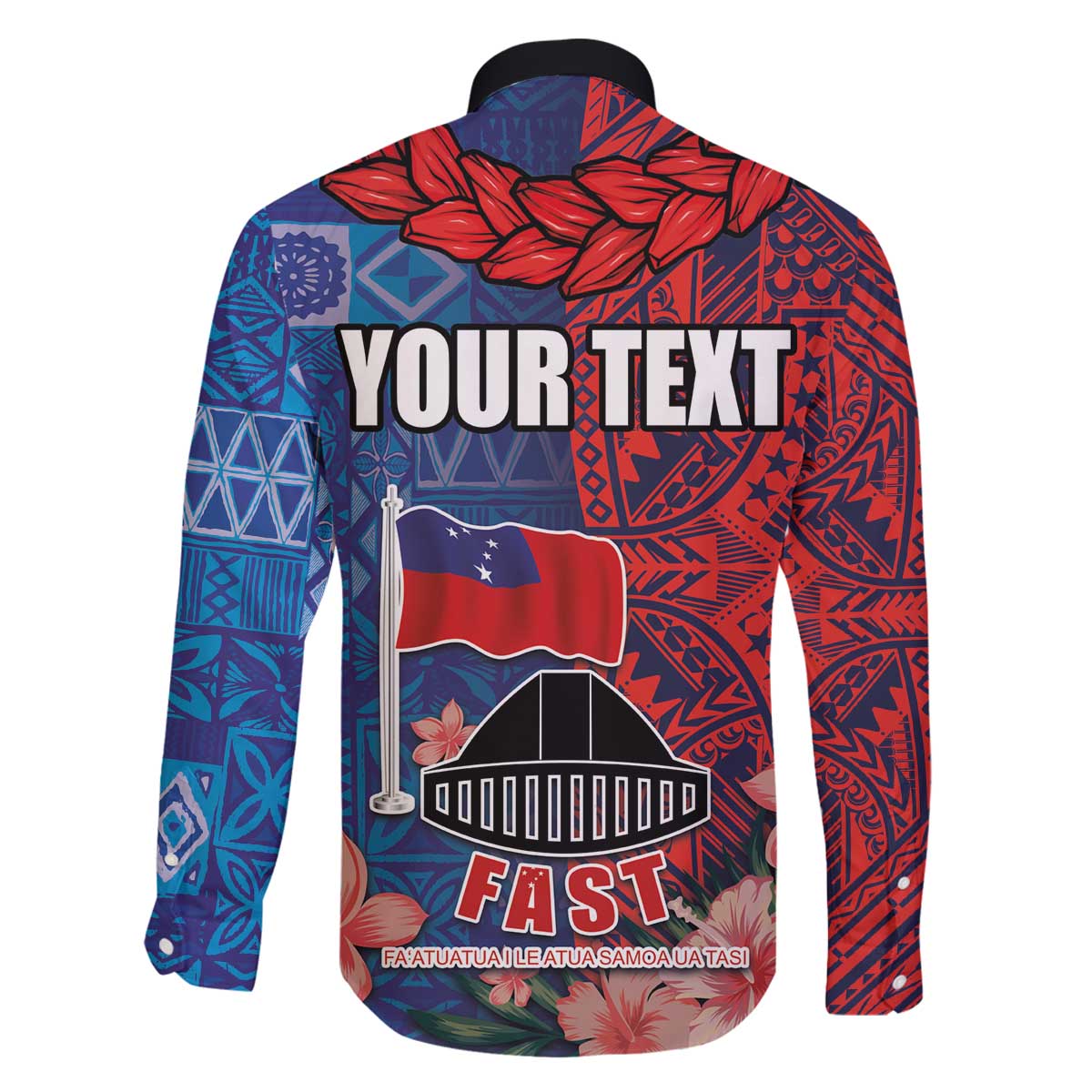 CHOGM FAST Samoa 2024 Family Matching Puletasi and Hawaiian Shirt Samoan Tapa Tribal and Ornament Pattern with Hibiscus