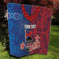 CHOGM FAST Samoa 2024 Quilt Samoan Tapa Tribal and Ornament Pattern with Hibiscus