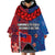 CHOGM FAST Samoa 2024 Wearable Blanket Hoodie Samoan Tapa Tribal and Ornament Pattern with Hibiscus