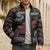 New Zealand Christmas Bomber Puffer Jacket Meri Kirihimete Silver Fern Knit Style Red Color - Polynesian Pride