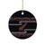 New Zealand Christmas Ceramic Ornament Meri Kirihimete Silver Fern Knit Style Red Color - Polynesian Pride