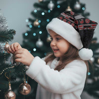 New Zealand Christmas Santa Hat Meri Kirihimete Silver Fern Knit Style Red Color - Polynesian Pride