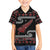 New Zealand Christmas Family Matching Short Sleeve Bodycon Dress and Hawaiian Shirt Meri Kirihimete Silver Fern Knit Style Red Color - Polynesian Pride