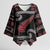 New Zealand Christmas Kimono Sleeve Blouse Meri Kirihimete Silver Fern Knit Style Red Color - Polynesian Pride