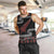 New Zealand Christmas Men Tank Top Meri Kirihimete Silver Fern Knit Style Red Color - Polynesian Pride