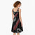 New Zealand Christmas Midi Dress Meri Kirihimete Silver Fern Knit Style Red Color - Polynesian Pride