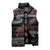 New Zealand Christmas Sleeveless Puffer Jacket Meri Kirihimete Silver Fern Knit Style Red Color - Polynesian Pride