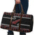 New Zealand Christmas Travel Bag Meri Kirihimete Silver Fern Knit Style Red Color - Polynesian Pride
