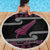New Zealand Christmas Beach Blanket Meri Kirihimete Silver Fern Knit Style Pink Color - Polynesian Pride