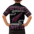 New Zealand Christmas Family Matching Short Sleeve Bodycon Dress and Hawaiian Shirt Meri Kirihimete Silver Fern Knit Style Pink Color - Polynesian Pride