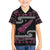 New Zealand Christmas Family Matching Short Sleeve Bodycon Dress and Hawaiian Shirt Meri Kirihimete Silver Fern Knit Style Pink Color - Polynesian Pride