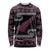 New Zealand Christmas Long Sleeve Shirt Meri Kirihimete Silver Fern Knit Style Pink Color - Polynesian Pride