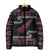 New Zealand Christmas Padded Jacket Meri Kirihimete Silver Fern Knit Style Pink Color - Polynesian Pride