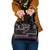 New Zealand Christmas Shoulder Handbag Meri Kirihimete Silver Fern Knit Style Pink Color - Polynesian Pride