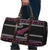 New Zealand Christmas Travel Bag Meri Kirihimete Silver Fern Knit Style Pink Color - Polynesian Pride