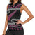New Zealand Christmas Women Sleeveless Polo Shirt Meri Kirihimete Silver Fern Knit Style Pink Color - Polynesian Pride