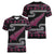New Zealand Christmas Women V-Neck T-Shirt Meri Kirihimete Silver Fern Knit Style Pink Color - Polynesian Pride