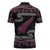 New Zealand Christmas Zipper Polo Shirt Meri Kirihimete Silver Fern Knit Style Pink Color - Polynesian Pride