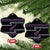 New Zealand Christmas Ceramic Ornament Meri Kirihimete Silver Fern Knit Style Purple Color - Polynesian Pride