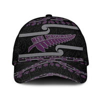 New Zealand Christmas Classic Cap Meri Kirihimete Silver Fern Knit Style Purple Color - Polynesian Pride