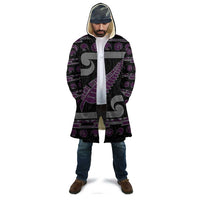 New Zealand Christmas Cloak Meri Kirihimete Silver Fern Knit Style Purple Color - Polynesian Pride