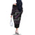 New Zealand Christmas Family Matching Off The Shoulder Long Sleeve Dress and Hawaiian Shirt Meri Kirihimete Silver Fern Knit Style Purple Color - Polynesian Pride