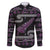 New Zealand Christmas Family Matching Puletasi and Hawaiian Shirt Meri Kirihimete Silver Fern Knit Style Purple Color - Polynesian Pride