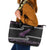 New Zealand Christmas Leather Tote Bag Meri Kirihimete Silver Fern Knit Style Purple Color - Polynesian Pride