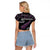 New Zealand Christmas Raglan Cropped T Shirt Meri Kirihimete Silver Fern Knit Style Purple Color - Polynesian Pride