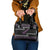 New Zealand Christmas Shoulder Handbag Meri Kirihimete Silver Fern Knit Style Purple Color - Polynesian Pride