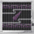 New Zealand Christmas Shower Curtain Meri Kirihimete Silver Fern Knit Style Purple Color - Polynesian Pride