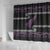 New Zealand Christmas Shower Curtain Meri Kirihimete Silver Fern Knit Style Purple Color - Polynesian Pride