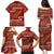 New Zealand Christmas Family Matching Puletasi and Hawaiian Shirt Meri Kirihimete Silver Fern Knit Style Green Color - Polynesian Pride