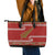 New Zealand Christmas Leather Tote Bag Meri Kirihimete Silver Fern Knit Style Green Color - Polynesian Pride