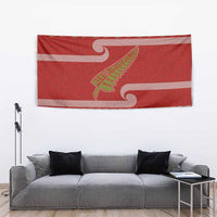 New Zealand Christmas Tapestry Meri Kirihimete Silver Fern Knit Style Green Color - Polynesian Pride