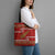 New Zealand Christmas Tote Bag Meri Kirihimete Silver Fern Knit Style Green Color - Polynesian Pride
