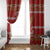 New Zealand Christmas Window Curtain Meri Kirihimete Silver Fern Knit Style Green Color - Polynesian Pride