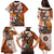 Fiji Australia Rugby Family Matching Puletasi Dress and Hawaiian Shirt Kangaroo and Palm Tree Orange Tapa Pattern Mix Aboriginal LT03 - Polynesian Pride