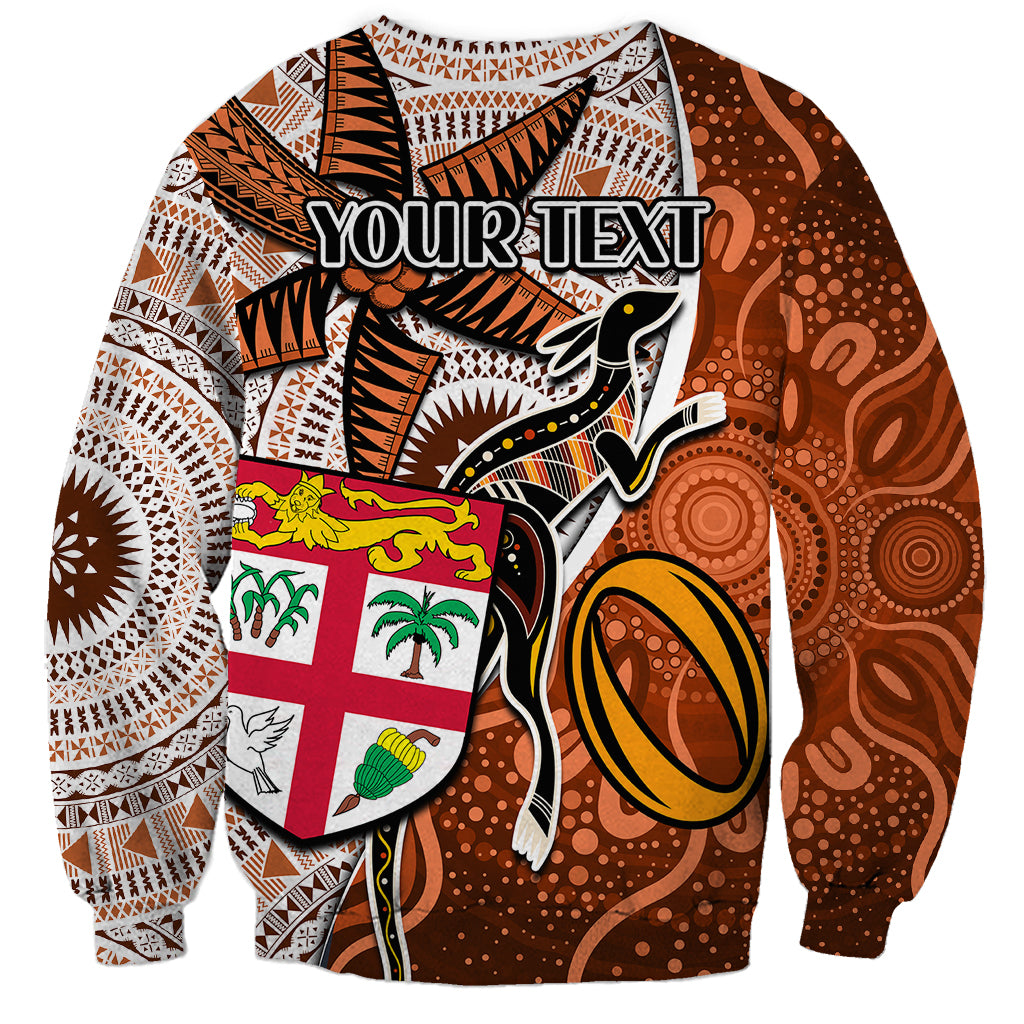 personalised-fiji-australia-rugby-sweatshirt-kangaroo-and-palm-tree-orange-tapa-pattern-mix-aboriginal
