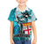 Fiji Australia Rugby Family Matching Puletasi Dress and Hawaiian Shirt Kangaroo and Palm Tree Blue Tapa Pattern Mix Aboriginal LT03 Son's Shirt Blue - Polynesian Pride