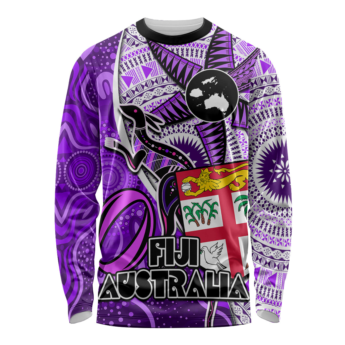 fiji-australia-rugby-long-sleeve-shirt-kangaroo-and-palm-tree-purple-tapa-pattern-mix-aboriginal