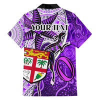 personalised-fiji-australia-rugby-family-matching-off-shoulder-maxi-dress-and-hawaiian-shirt-kangaroo-and-palm-tree-purple-tapa-pattern-mix-aboriginal