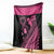 Breast Cancer Awareness Blanket Think Pink Polynesian Ribbon and Butterfly