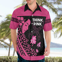 Breast Cancer Awareness Hawaiian Shirt Think Pink Polynesian Ribbon and Butterfly LT03 - Polynesian Pride